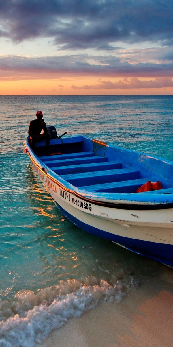 Phone wallpaper: Nature, Sunset, Ocean, Boat, Vehicles free download