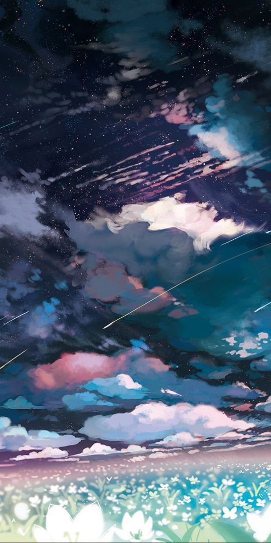 Enchanting Ginko and Night Sky Wallpaper for iPhone - Mushishi Inspired