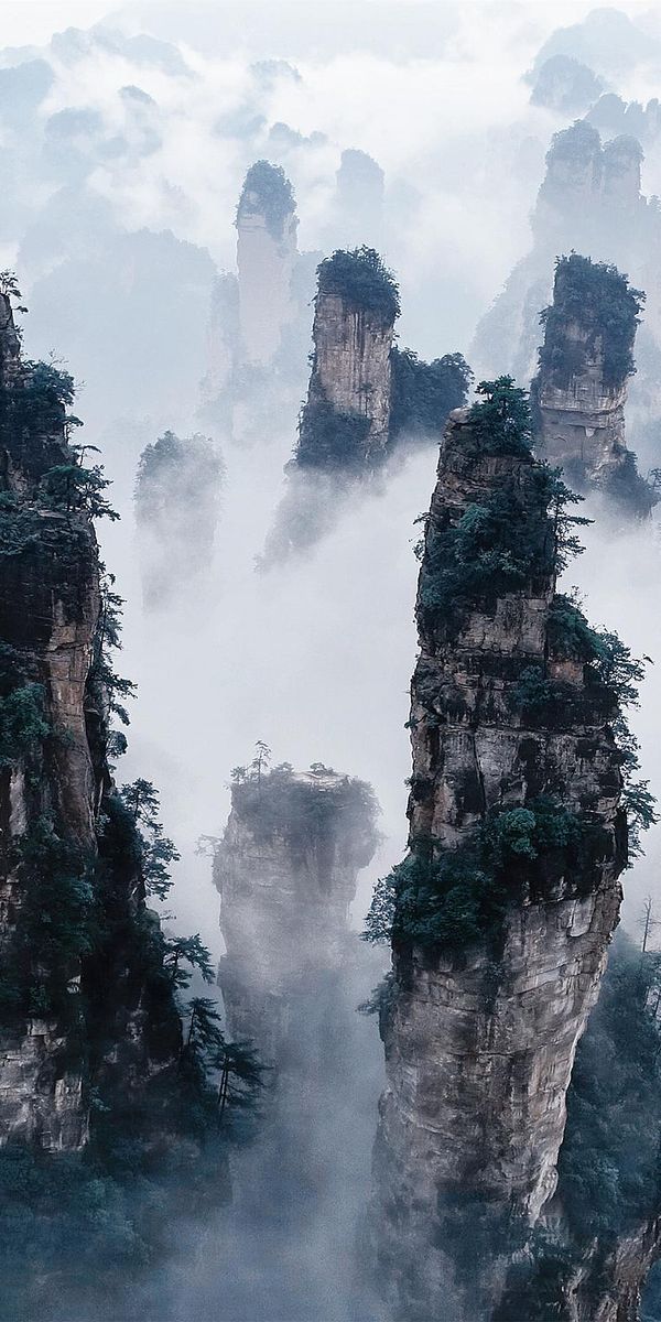 High-Quality Mobile Wallpaper of Zhangjiajie National Forest Park in China