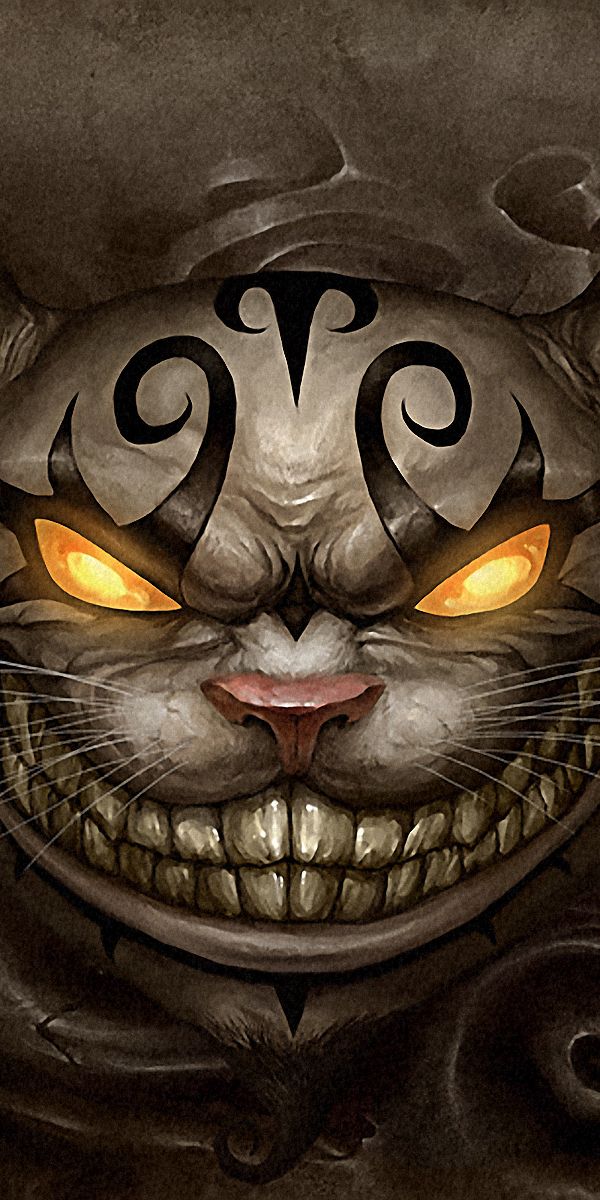 Alice: Madness Returns Wallpaper - Enigmatic Cat with Orange Glow