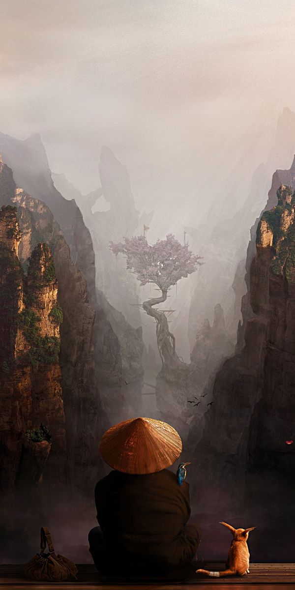Phone wallpaper: Fantasy, Mountain, Landscape free download