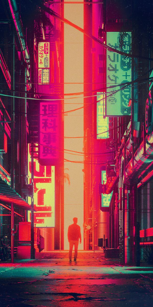 Phone wallpaper: Futurism, Street, City, Art, Miscellanea, Miscellaneous, Silhouette free download