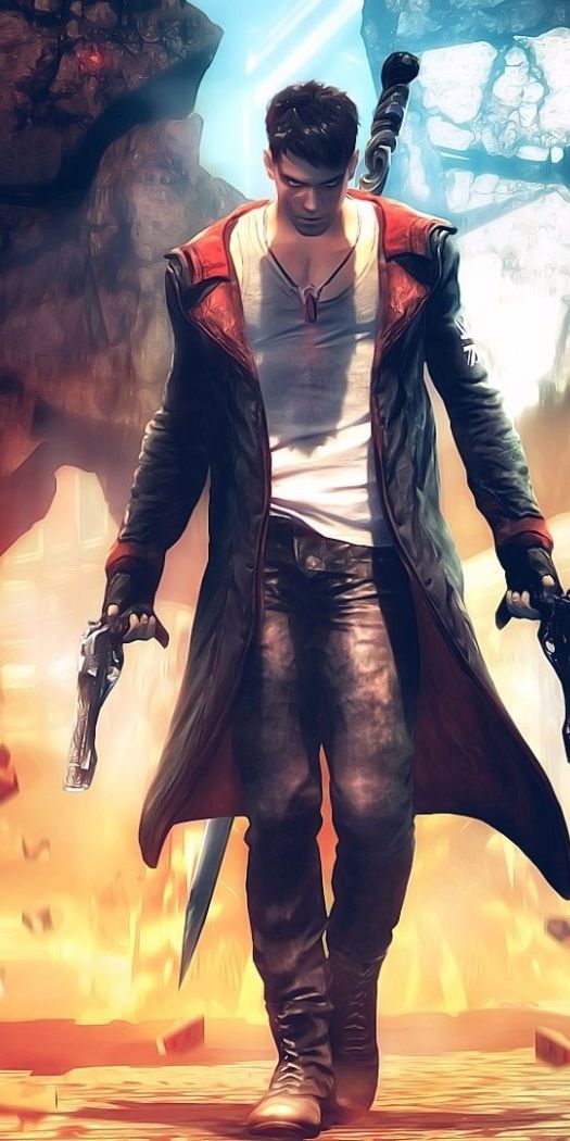 Dynamic Devil May Cry Action Scene Wallpaper for Mobile Devices
