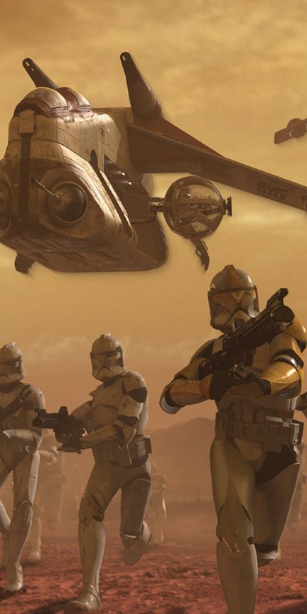 Epic Star Wars Mobile Wallpaper: Clones in Action - 4K Quality