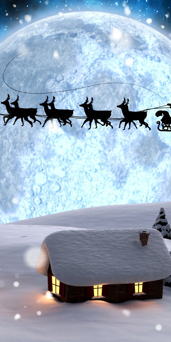 Enchanting Christmas Sleigh Ride Under the Full Moon