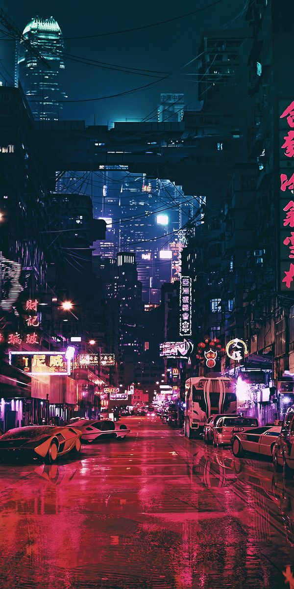 Futuristic Cyberpunk City Inspired by Ghost in the Shell