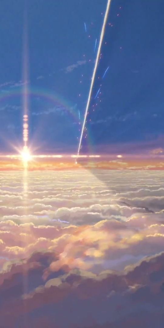 Sunset Over Clouds - Your Name Anime Wallpaper
