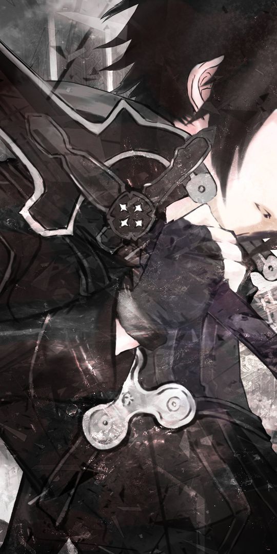 Kirito from Sword Art Online: Epic Night Sky Wallpaper