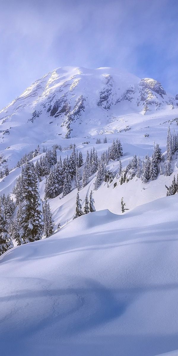 Phone wallpaper: Winter, Nature, Snow, Mountain, Earth free download