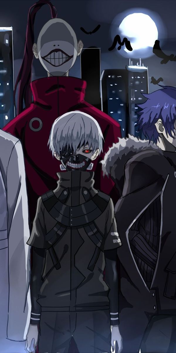 Epic Tokyo Ghoul Wallpaper Featuring Ayato, Ken, and Eto