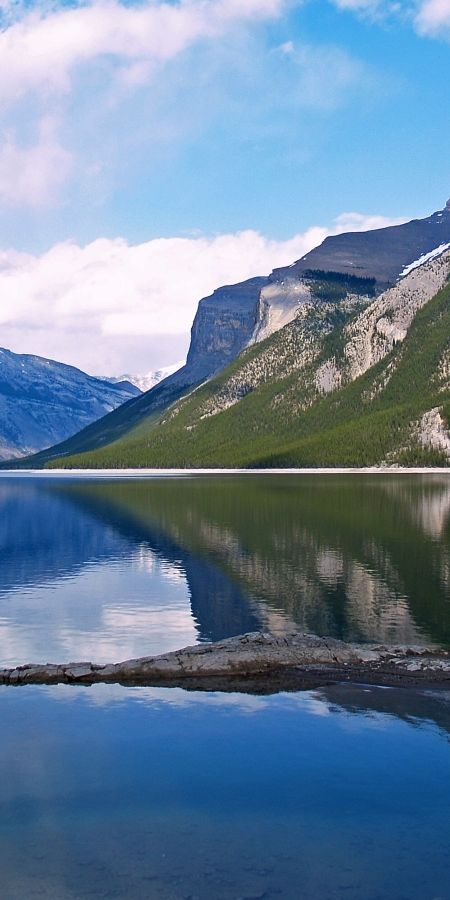 Breathtaking Landscape of Lake Minnewanka in Banff National Park