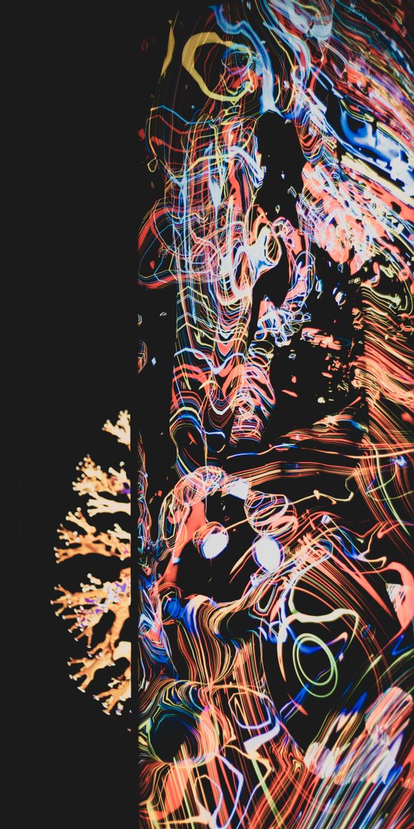 Phone wallpaper: Freezelight, Long Exposure, Multicolored, Motley, Abstract, Dark free download