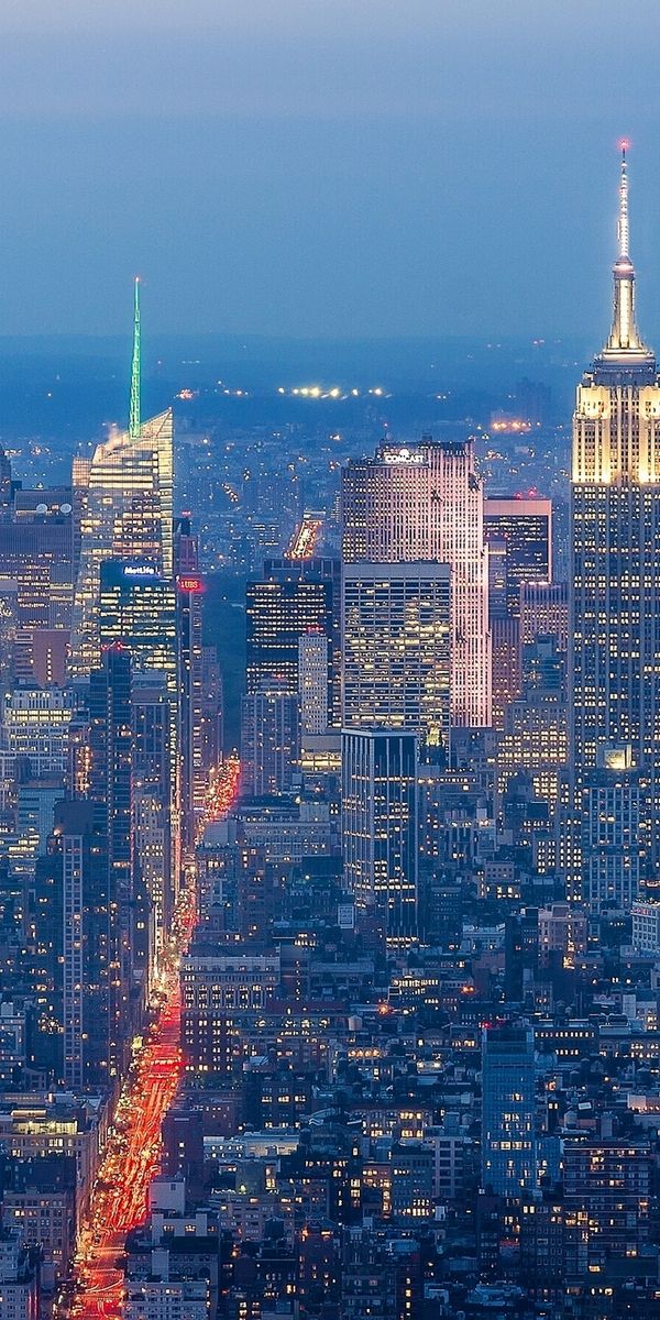 Phone wallpaper: Cities, Night, Usa, City, Skyscraper, Light, Cityscape, New York, Manhattan, Man Ma