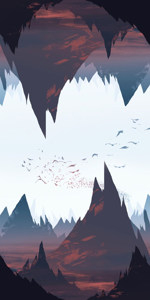 Phone wallpaper: Tops, Rocks, Vertex, Mountains, Art, Birds free download