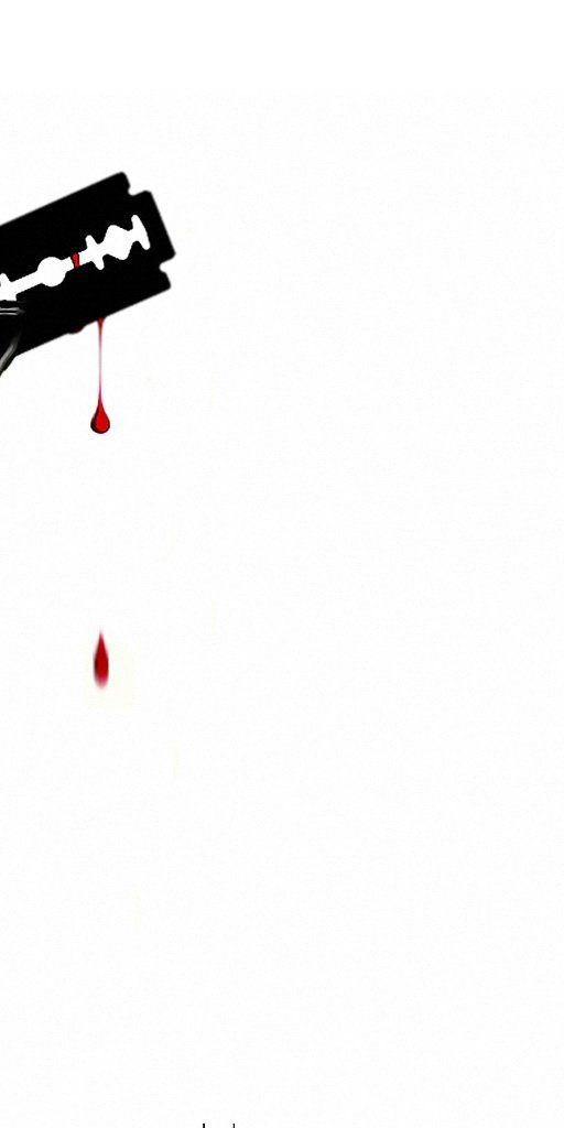 Phone wallpaper: Dark, Artistic, Razorblade free download