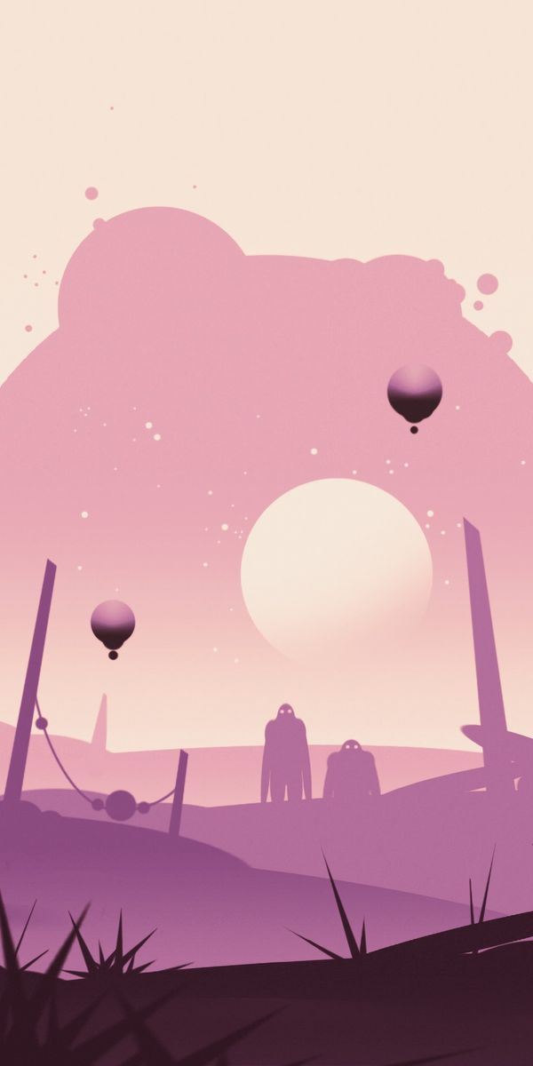 Phone wallpaper: Planet, Aliens, Art, Vector free download
