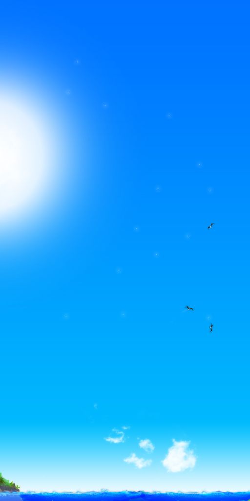 Sunny Nature Wallpaper Featuring a Clear Sky and Artistic Details