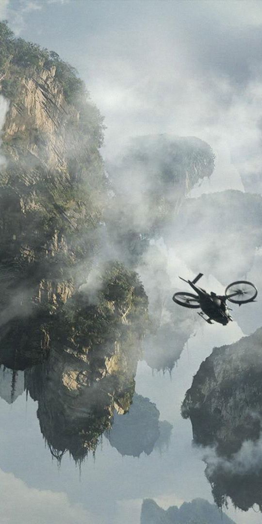 Breathtaking 4K Phone Wallpaper Featuring Floating Islands and Skyline