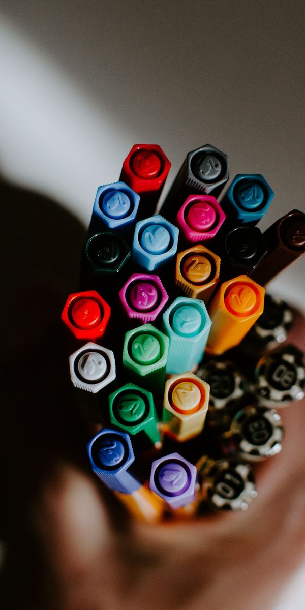 Phone wallpaper: Miscellaneous, Markers, Miscellanea, Motley, Hand, Multicolored, Drawing, Painting