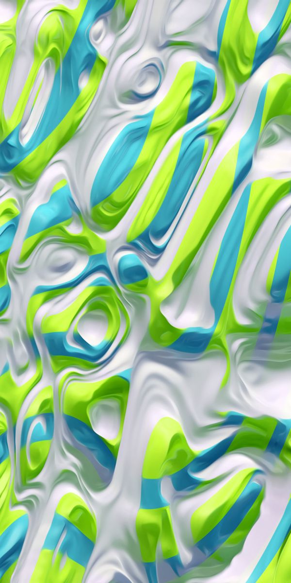 Vibrant 3D Wavy Multicolored Mobile Wallpaper