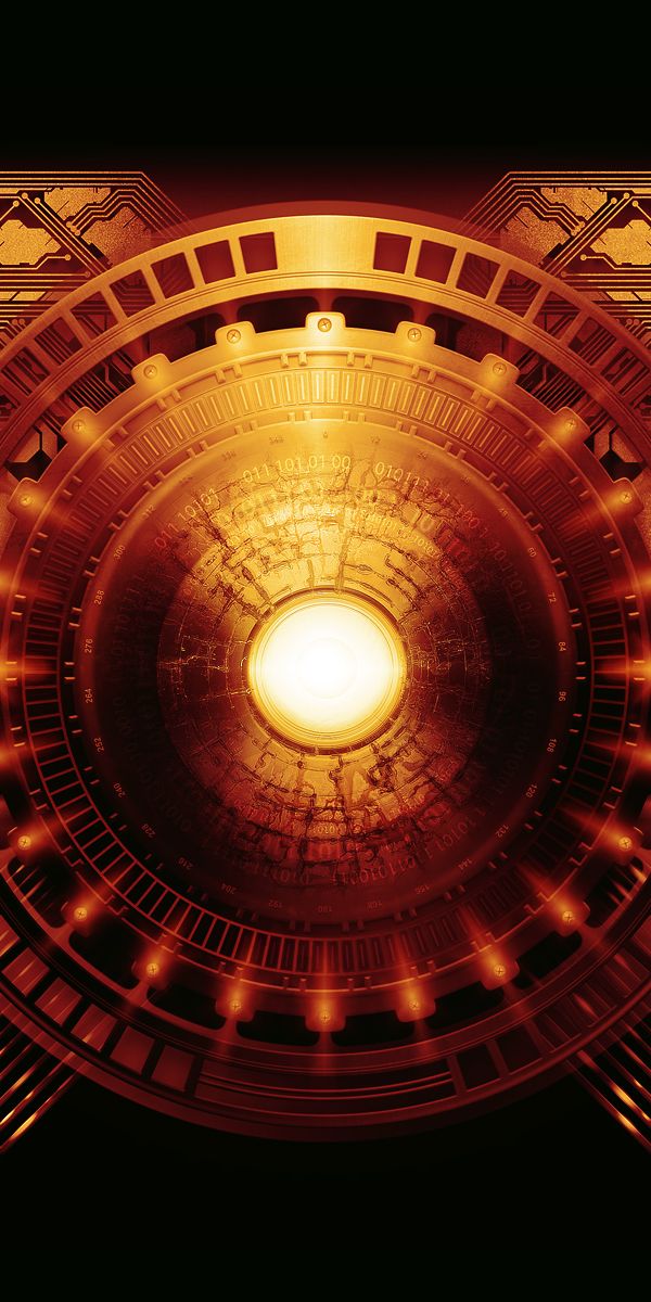 Futuristic Metal Sci-Fi Mobile Wallpaper: Dark and Intriguing Design