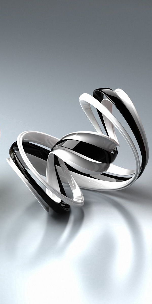 Vibrant 3D Spiral Figures for Your Mobile Wallpaper