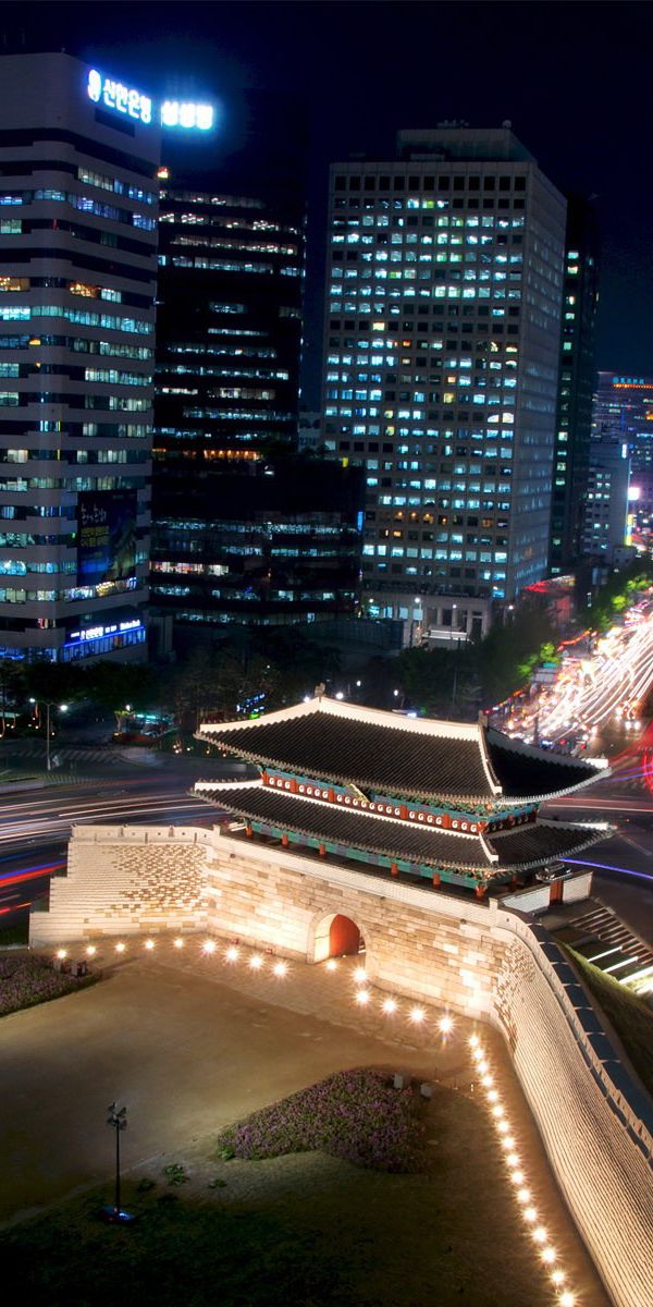Phone wallpaper: Seoul, Time Lapse, Cities, Man Made free download