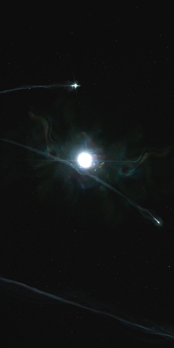 Phone wallpaper: Stars, Beams, Rays, Sparks, Abstract, Art, Moon free download