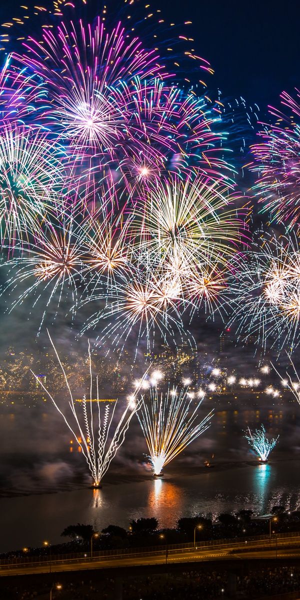 Phone wallpaper: Night, Fireworks, Photography free download