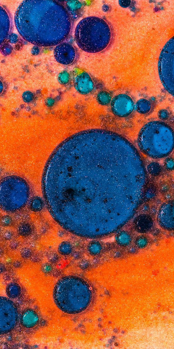 Colorful Abstract Liquid Drops Wallpaper