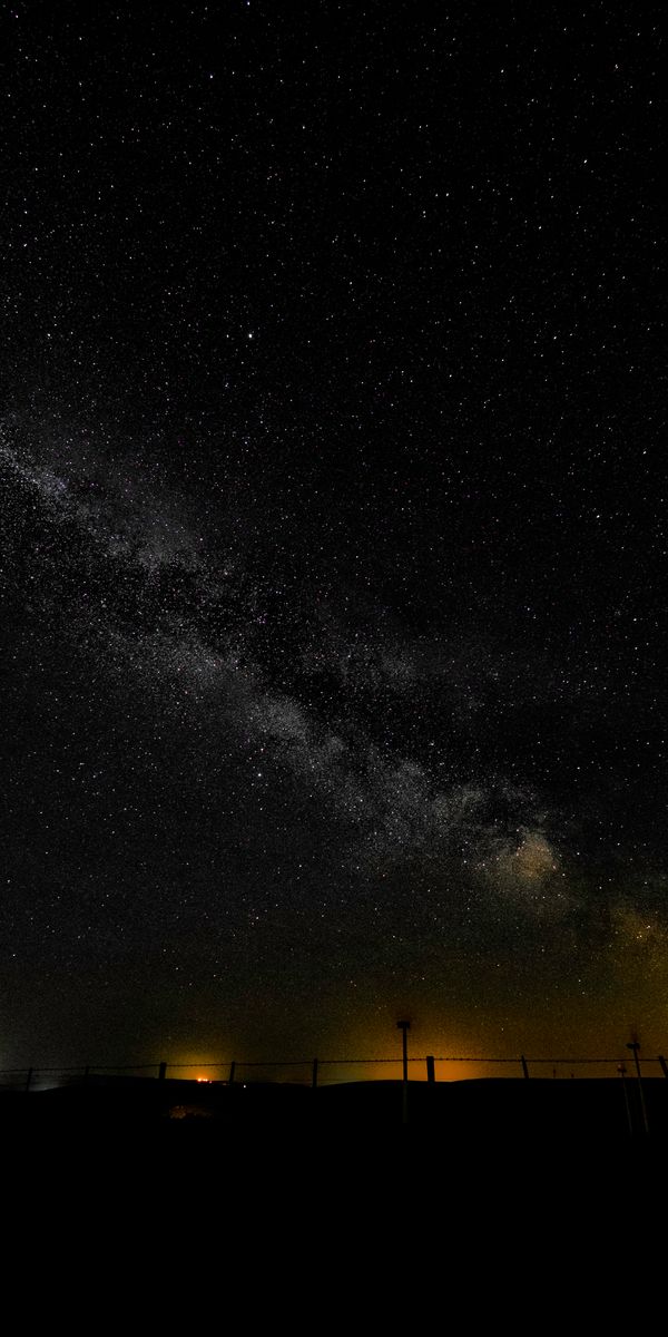 Milky Way Night Sky with Stars and Horizon