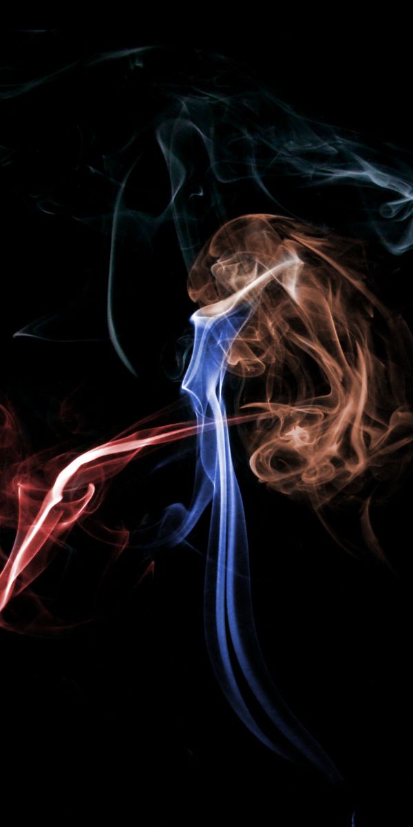 Vibrant Multicolored Smoke Wallpaper for iPhone - Unique and Eye-Catching