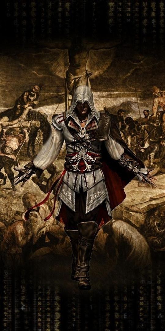 Epic Assassin's Creed Black Wallpaper for Mobile Devices