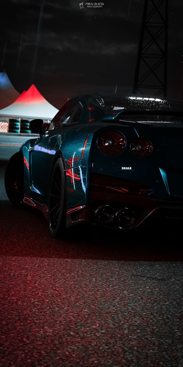 Dark Sports Car Rear View – A Perfect Phone Wallpaper Choice