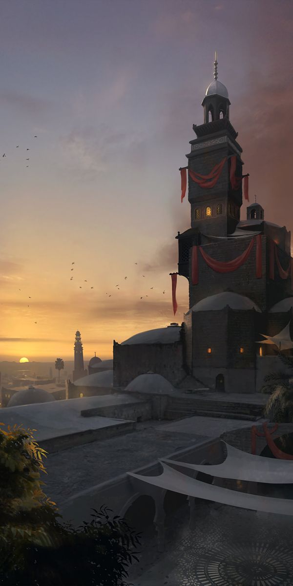 Phone wallpaper: Lock, Tower, Sunset, Architecture, Art free download