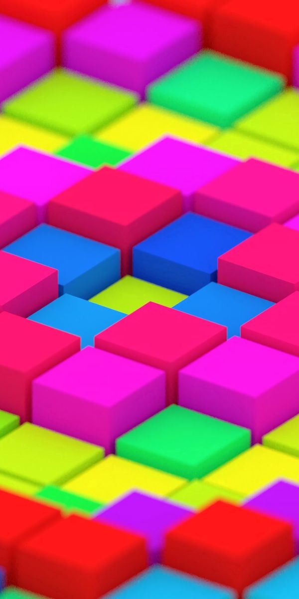 Phone wallpaper: Multicolored, Cuba, Bright, Motley, Structure, 3D free download