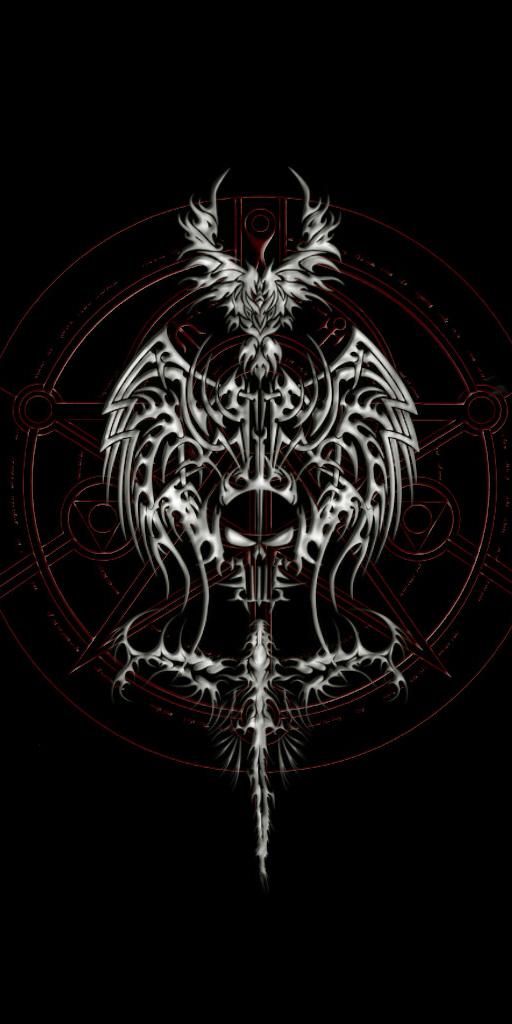 Dark Satanic Skull Wallpaper for Mobile Devices