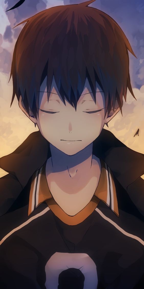 Phone wallpaper: Anime, Sunset, Feather, Cloud, Black Hair, Haikyu!!, Tobio Kageyama free download