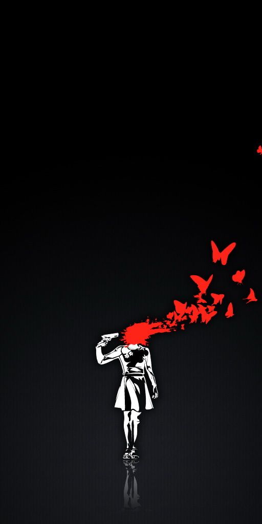 Artistic Anime Wallpaper with Butterflies and Dark Themes