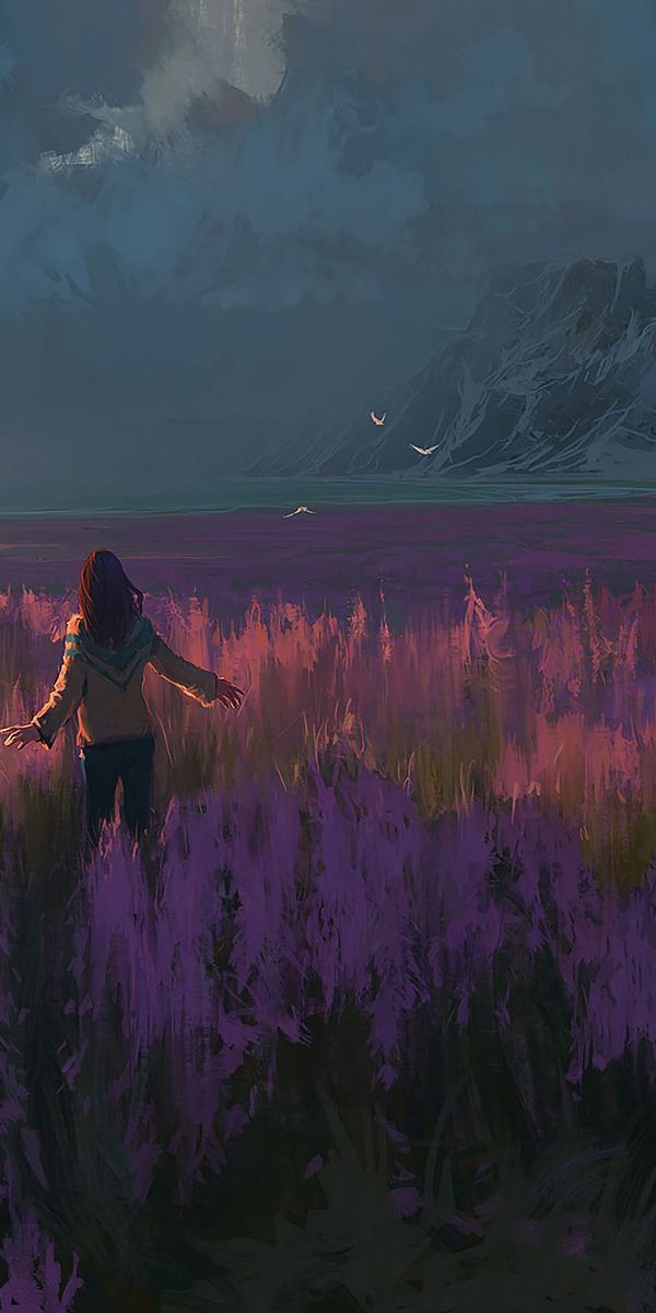 A Girl in a Lavender Field Embracing Freedom