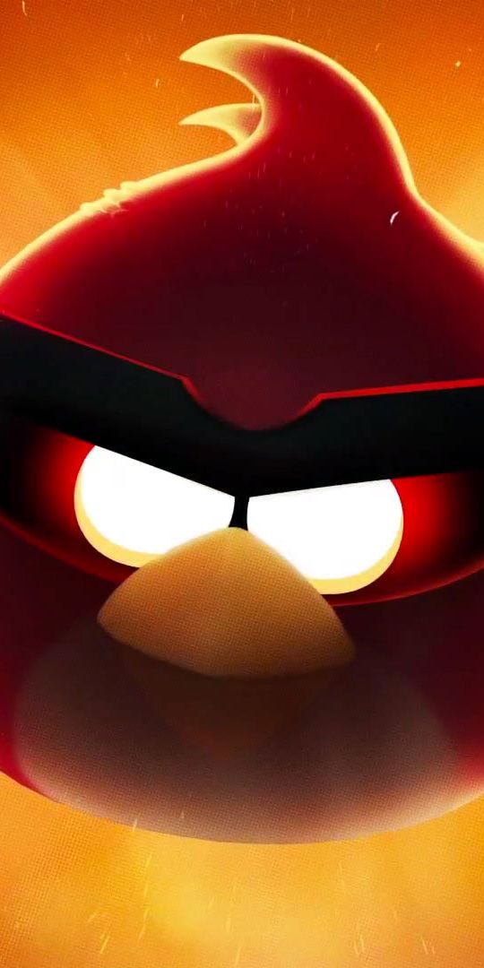 Epic Angry Birds Wallpaper Featuring a Fiery Red Bird