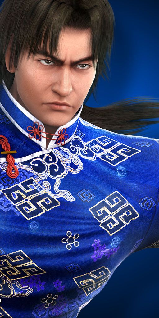 Dynamic Tekken 4K Wallpaper: Vivid Blue Character Design