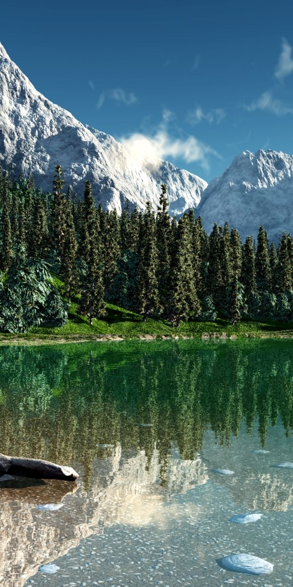 Phone wallpaper: Mountains, Water, Lake, Mountain, Earth free download