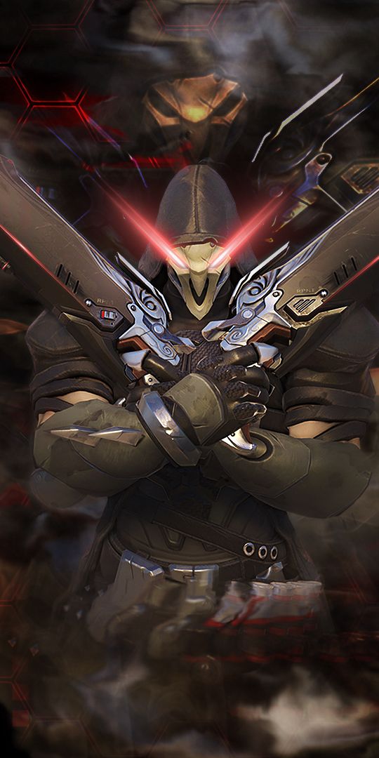 Reaper from Overwatch - Dark and Epic Phone Wallpaper