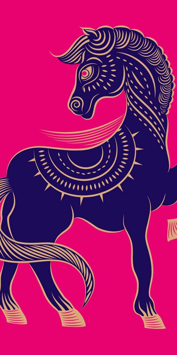 Phone wallpaper: Zodiac Sign, Sign Of The Zodiac, Horse, Art free download