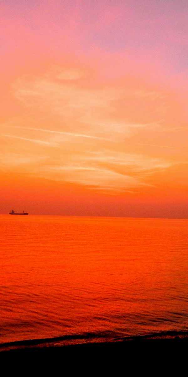 Beautiful Sunset Over the Calm Sea