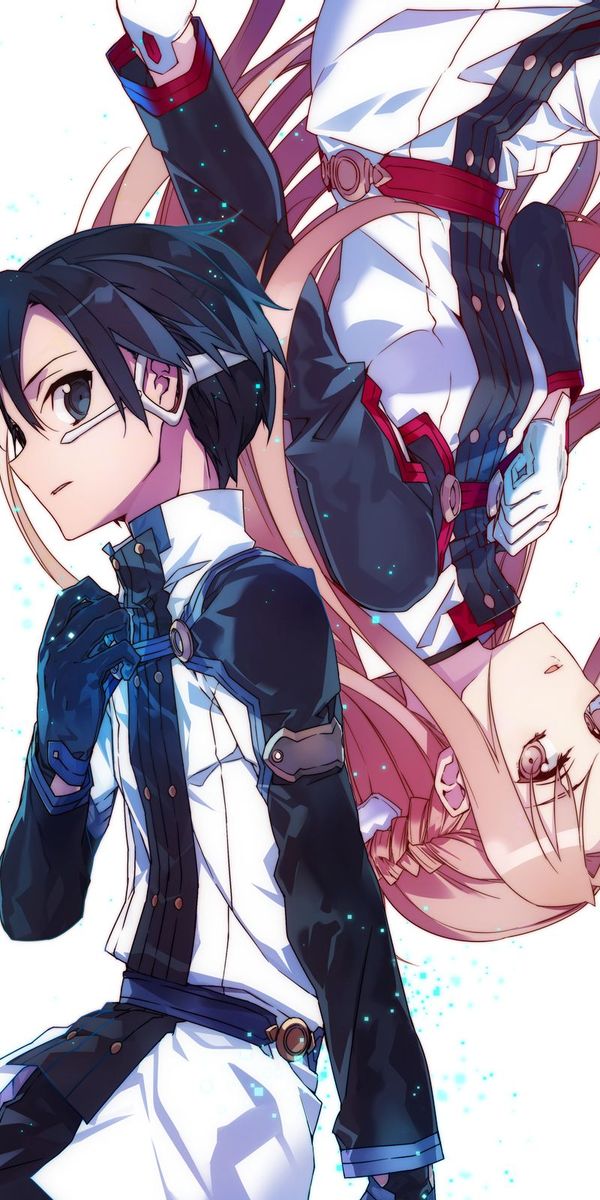 Phone wallpaper: Anime, Sword Art Online, Asuna Yuuki, Kirito (Sword Art Online), Kazuto Kirigaya, S