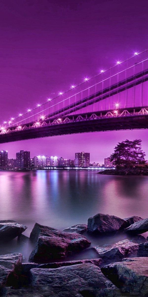Phone wallpaper: City On The Water, Reflection, Cities, Stones, City, Bridge, Rivers free download