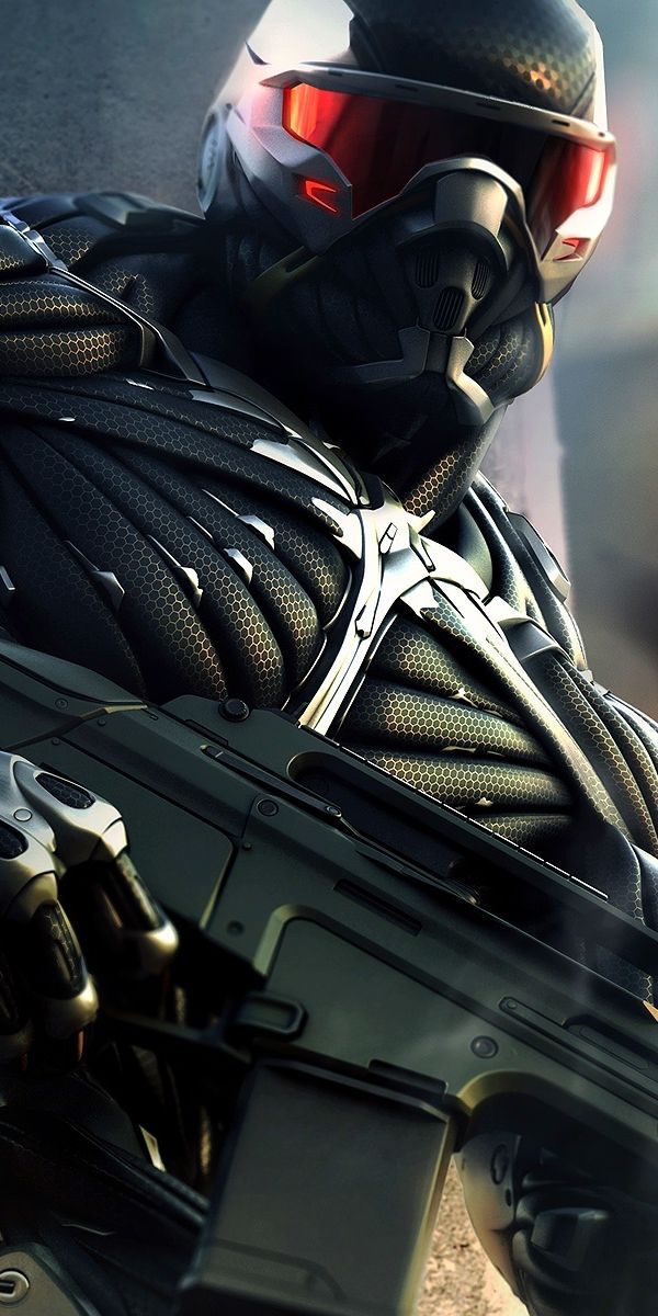 Crysis 2 Black Soldier Wallpaper - Intense Action Scene