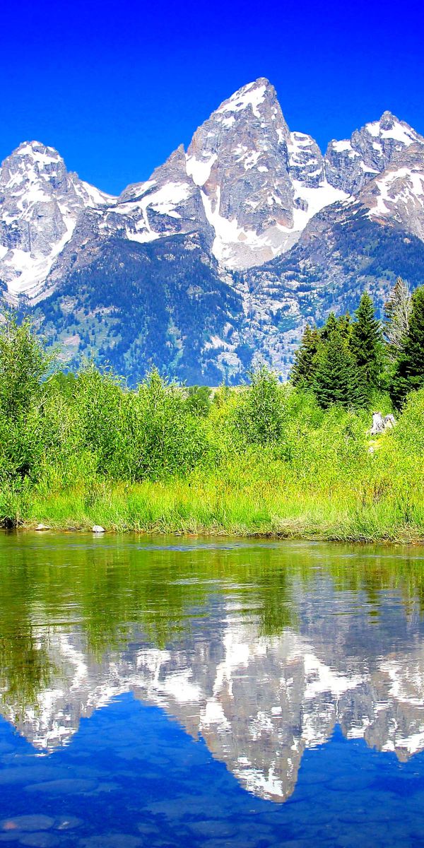 Phone wallpaper: The Teton Range, Wyoming, Grand Teton National Park, Mountains, Mountain, Earth, Re
